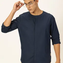 Thomas Scott Men Premium Cotton Linen Slim Fit Opaque Casual Shirt-image-24