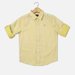Allen Solly Junior Boys Spread Collar Solid Polycotton Slim Fit Casual Shirt-49