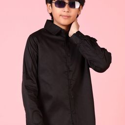 V-Mart Boys Spread Collar Solid Satin Casual Shirt-51