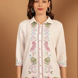 Tulsattva Classic Floral Printed Opaque Cotton Casual Shirt-image-34