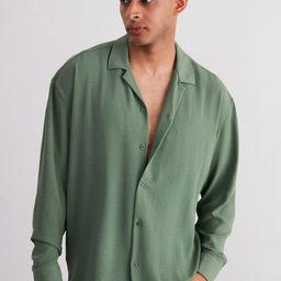 Trendyol Textured Cuban Collar Casual Shirt-image-19