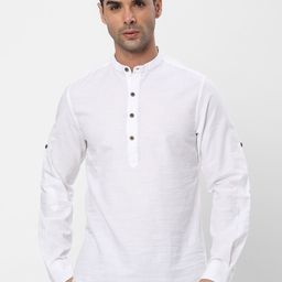 R&B Mandarin Collar Opaque Cotton Casual Shirt-picture-31