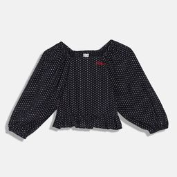 Tommy Hilfiger Girls Conversational Printed Square Neck Blouson Shirt-image-54