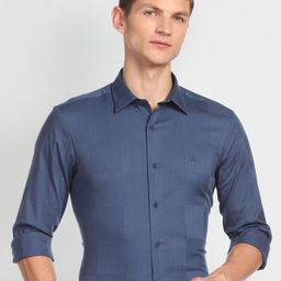 Arrow New York Skinny Fit Self Design Formal Shirt-image-47