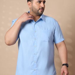 bigbanana Men Plus Size Solid Cotton Casual Shirt-image-28