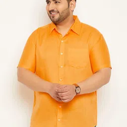 bigbanana Plus Size Short Sleeves Pure Cotton Casual Shirt-image-24