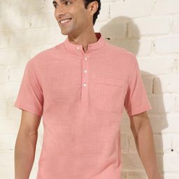 Fabindia Relaxed Fit Mandarin Collar Cotton Casual Shirt-image-77