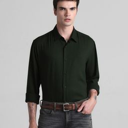 Jack & Jones Spread Collar Casual Shirt-image-88