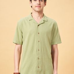 7 Alt by Pantaloons Cuban Collar Short Sleeves Casual Shirt-picture-8