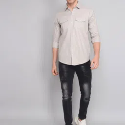 TRYBUY.IN Spread Collar Original Cotton Linen Casual Shirt-picture-30