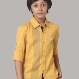 UNDER FOURTEEN ONLY Boys Geometric Printed Cotton Casual Shirt-image-24