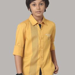 UNDER FOURTEEN ONLY Boys Geometric Printed Cotton Casual Shirt-image-76