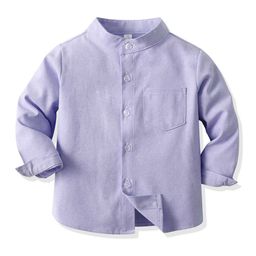 StyleCast x Revolte Unisex Kids Solid Band Collar Casual Shirt-35
