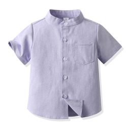 StyleCast x Revolte Unisex Kids Solid Band Collar Casual Shirt-79