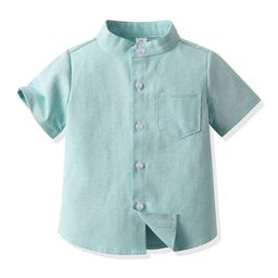 StyleCast x Revolte Unisex Kids Solid Band Collar Casual Shirt-77