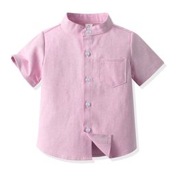 StyleCast x Revolte Unisex Kids Solid Band Collar Casual Shirt-72