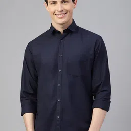 Richlook Standard Spread Collar Cotton Casual Shirt-image-4