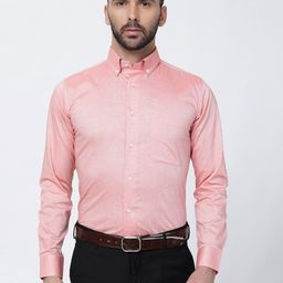 FRENCH CROWN Button Down Collar Twill Cotton Formal Shirt-image-59