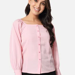 ALL WAYS YOU Square Neck Shirt Style Top-image-4