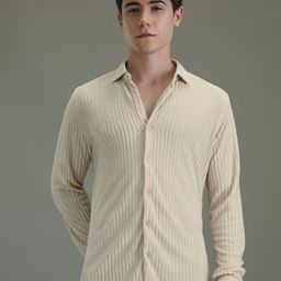 Banana Club Men Classic Slim Fit Opaque Striped Casual Shirt-picture-27