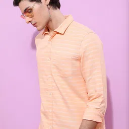 KETCH Slim Fit Striped Casual Shirt-image-16
