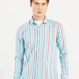 Snitch Slim Fit Striped Pure Cotton Casual Shirt-image-29