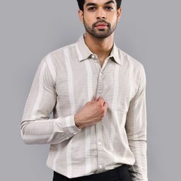 DEZANO Opaque Striped Casual Shirt-image-42