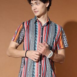 BAESD Standard Bengal Stripes Opaque Casual Shirt-picture-6