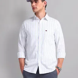 AD By Arvind Men Slim Fit Opaque Striped Casual Shirt-image-19