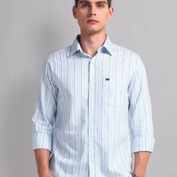 AD By Arvind Men Slim Fit Opaque Striped Casual Shirt-image-89