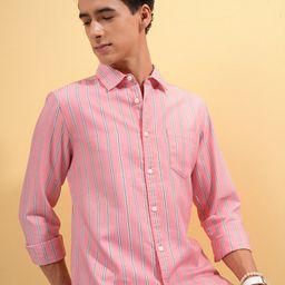 HIGHLANDER Slim Fit Striped Casual Shirt-image-38
