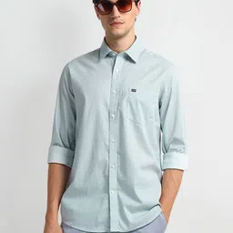 Arrow Sport Slim Fit Geometric Printed Twill Weave Pure Cotton Casual Shirt-image-67