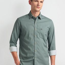 Arrow Sport Slim Fit Geometric Printed Pure Cotton Casual Shirt-image-68