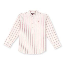Gini and Jony Boys Vertical Striped Mandarin Collar Opaque Linen Casual Shirt-image-48