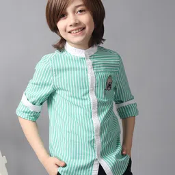 One Friday Boys Comfort Opaque Striped Casual Shirt-image-39