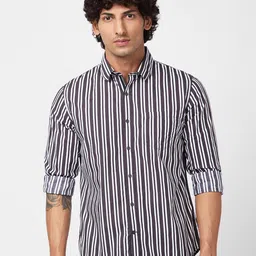 SPYKAR Men Slim Fit Striped Cotton Casual Shirt-image-48