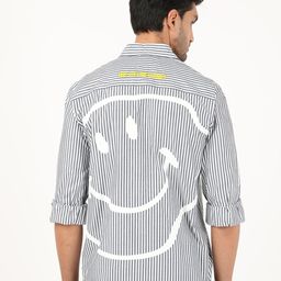 Lee Men Blue Striped Casual Shirt-image-31