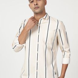 Lee Men Striped Slim Fit Casual Cotton Shirt-image-31
