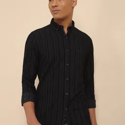 Allen Solly Striped Button Down Collar Pure Cotton Shirt-image-38