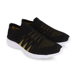 TPENT Men Black Woven Design Slip-On Sneakers-image-22