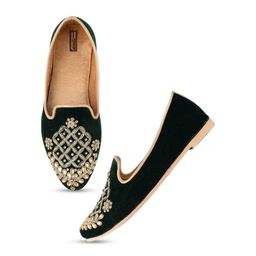 DESI COLOUR Women Woven Design Velvet Sneakers-56