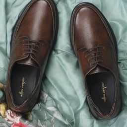 Allen Cooper Men Brown Leather Derbys Casual Shoes-image-36