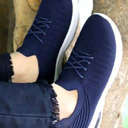 aadi Women Navy Textured Sneakers-image-39