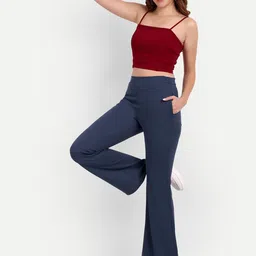 Next One Women Relaxed High-Rise Non Iron Trousers-22