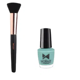 Moraze Set of Bronzer Brush & Nail Paint - Aquamarine-28