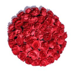 CHRONEX Red Rose Flowers Bridal Bun Juda Maker-41