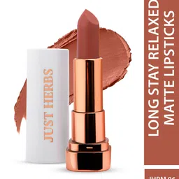 Just Herbs Long Stay & High Pigmented Relaxed Matte Lipstick - Nude Play 06-5