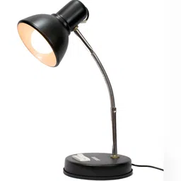 SPARK WORLD Black Aluminium Contemporary Bell Shaped Table Lamp-44