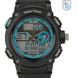 Sonata Men Black Dial Ocean Series Chronograph Analogue & Digital Watch ND7989PP01J-12
