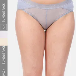 Amour Secret Women Pack of 3 Mid-Rise Lace Anti-Bacterial Hipster Briefs-picture-11